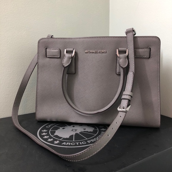 Michael Kors Grey Satchel Crossbody Bag - Picture 8 of 10